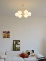 Cream Glass Sphere Chandelier - Image 11