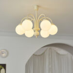 Cream Glass Sphere Chandelier - Image 12