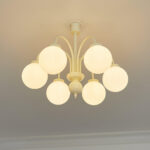 Cream Glass Sphere Chandelier - Image 13