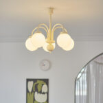 Cream Glass Sphere Chandelier - Image 16