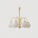 Cream Glass Sphere Chandelier - Image 18
