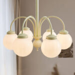 Cream Glass Sphere Chandelier - Image 19