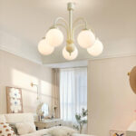 Cream Glass Sphere Chandelier - Image 20