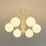 Cream Glass Sphere Chandelier - Image 8