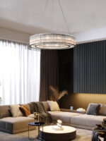 Glass Tube Ring Chandelier - Image 16