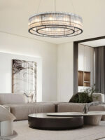 Glass Tube Ring Chandelier - Image 11