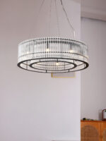Glass Tube Ring Chandelier - Image 14