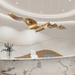 Gold Ribbon Chandelier - Image 9