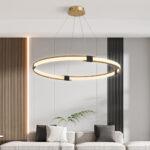 Gold Ring Chandelier - Image 4