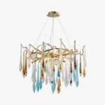 Gold Round Teardrop Chandelier - Image 19