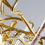 Gold Round Teardrop Chandelier - Image 12