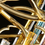 Gold Round Teardrop Chandelier - Image 13