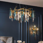 Gold Round Teardrop Chandelier - Image 16