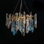 Gold Round Teardrop Chandelier - Image 3