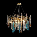 Gold Round Teardrop Chandelier - Image 18