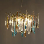 Gold Round Teardrop Chandelier - Image 20