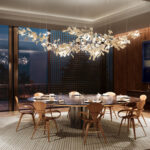 Gold White Leaves Combination Gingko Chandeliers - Image 2