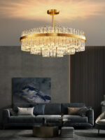 Gold & Clear Rod Chandelier - Image 8