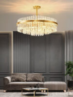 Gold & Clear Rod Chandelier - Image 9