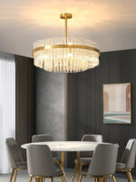 Gold & Clear Rod Chandelier - Image 10
