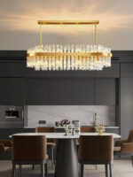 Gold & Clear Rod Chandelier - Image 11