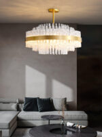 Gold & Clear Rod Chandelier - Image 16
