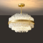 Gold & Clear Rod Chandelier - Image 17