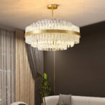 Gold & Clear Rod Chandelier - Image 2