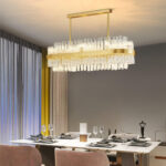 Gold & Clear Rod Chandelier - Image 5