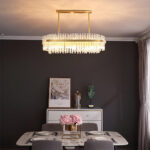 Gold & Clear Rod Chandelier - Image 6
