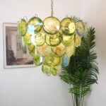 Green Murano Disc Chandelier - Image 13