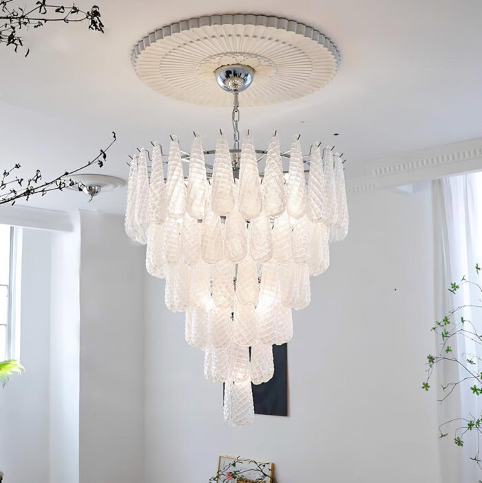 Grid Glass Waterfall Chandelier - Image 5