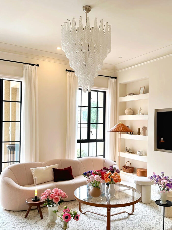 Grid Glass Waterfall Chandelier - Image 6