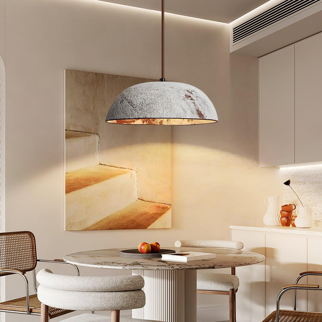 Half Dome Vintage Ceramic Pendant Lamp - Image 5