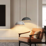 Half Dome Vintage Ceramic Pendant Lamp - Image 6