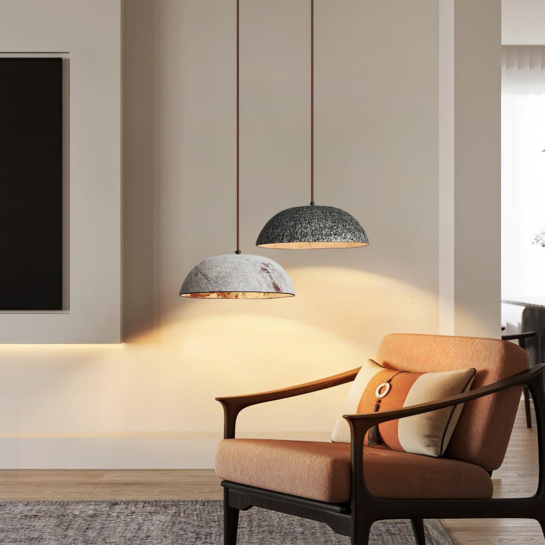 Half Dome Vintage Ceramic Pendant Lamp - Image 6