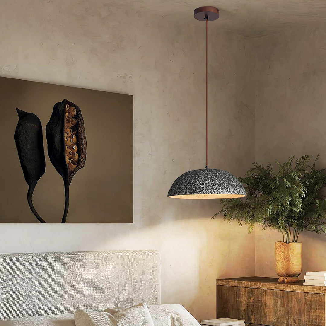 Half Dome Vintage Ceramic Pendant Lamp - Image 7