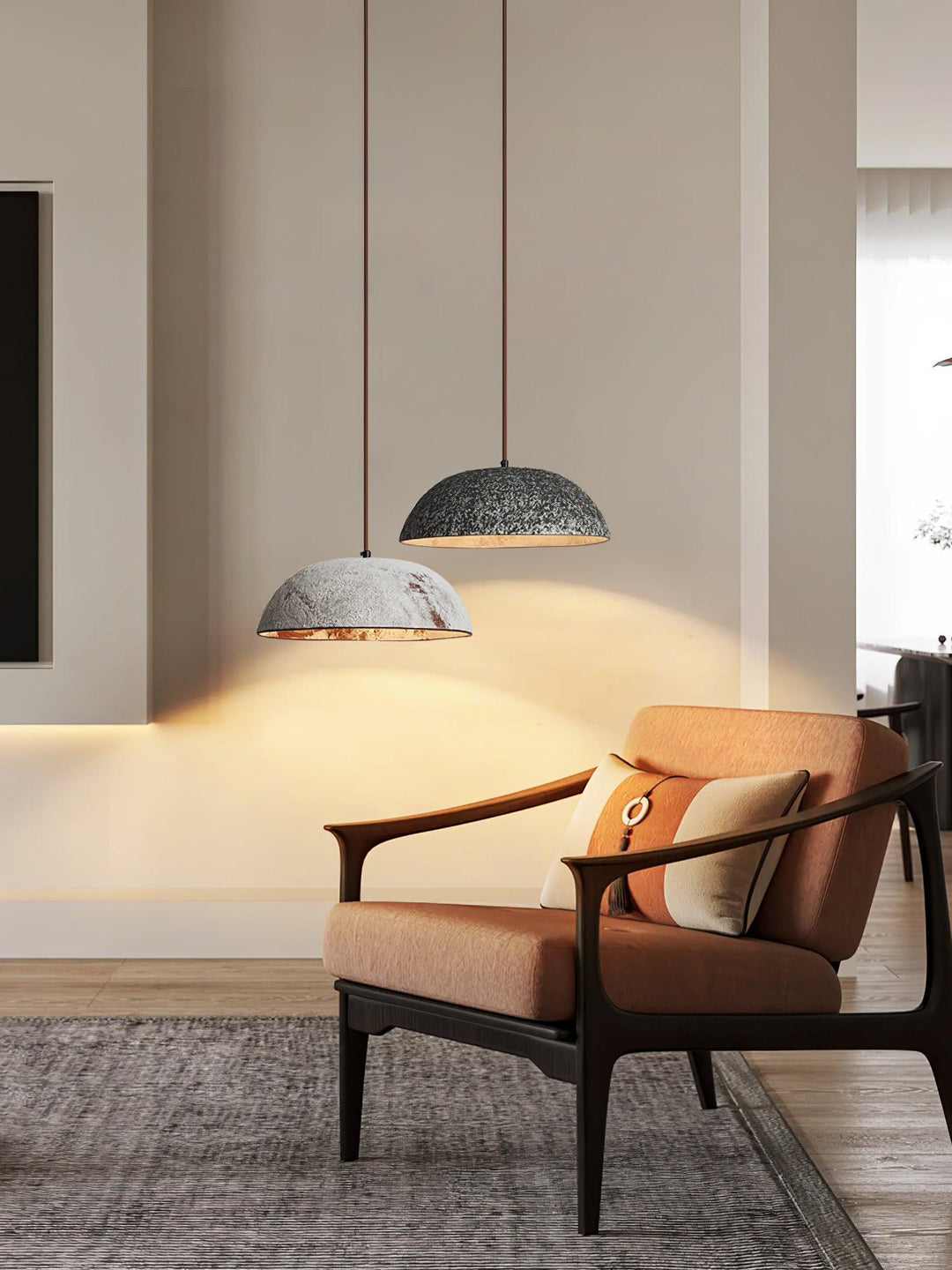 Half Dome Vintage Ceramic Pendant Lamp - Image 19