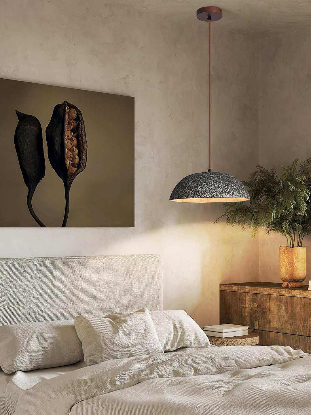 Half Dome Vintage Ceramic Pendant Lamp - Image 20