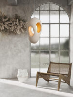 Hand-Built White Pendant Lamp - Image 4