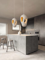 Hand-Built White Pendant Lamp - Image 6