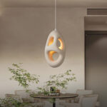 Hand-Built White Pendant Lamp - Image 3