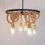Hemp Rope Industrial Six Head Chandelier - Image 16
