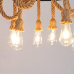 Hemp Rope Industrial Six Head Chandelier - Image 9