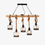 Hemp Rope Industrial Grenade Chandelier