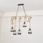 Hemp Rope Industrial Grenade Chandelier - Image 13