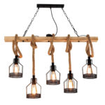 Hemp Rope Industrial Grenade Chandelier - Image 8