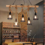 Hemp Rope Industrial Grenade Chandelier - Image 2