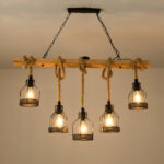 Hemp Rope Industrial Grenade Chandelier - Image 9