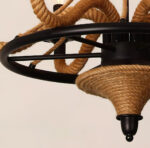 Hemp Rope Industrial Large Wheel Chandelier - Image 19